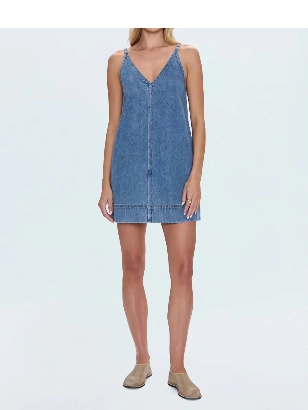 Pistola Denim Tavi Mini Slip Dress
